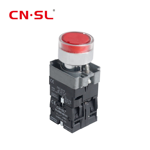  XB2 22mm Selector Switch 10amp Current Flat Head Black With Light Push Button