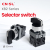  XB2 Series Self-locking Rotary Switch Second Gears Knob Switch 3 Position Black Selector Knob Switch