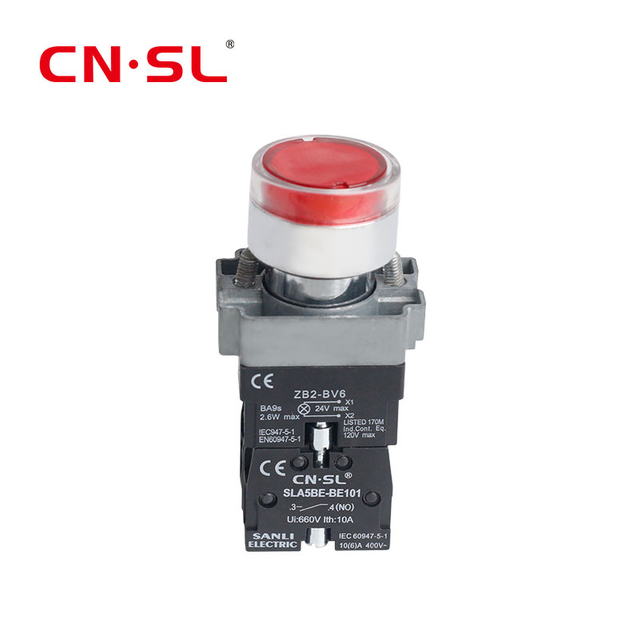  XB2 22mm Selector Switch 10amp Current Flat Head Black With Light Push Button