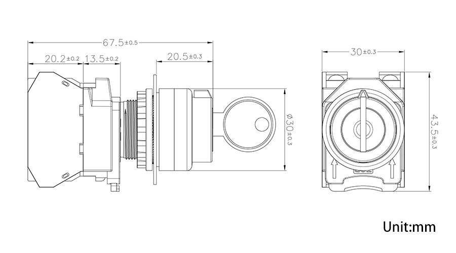 7M钥匙三位置锁-复位-半复位