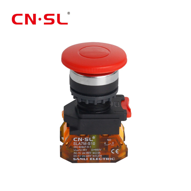 Mushroom Head Emergency Stop Push Button Switch Red Or Green Sign