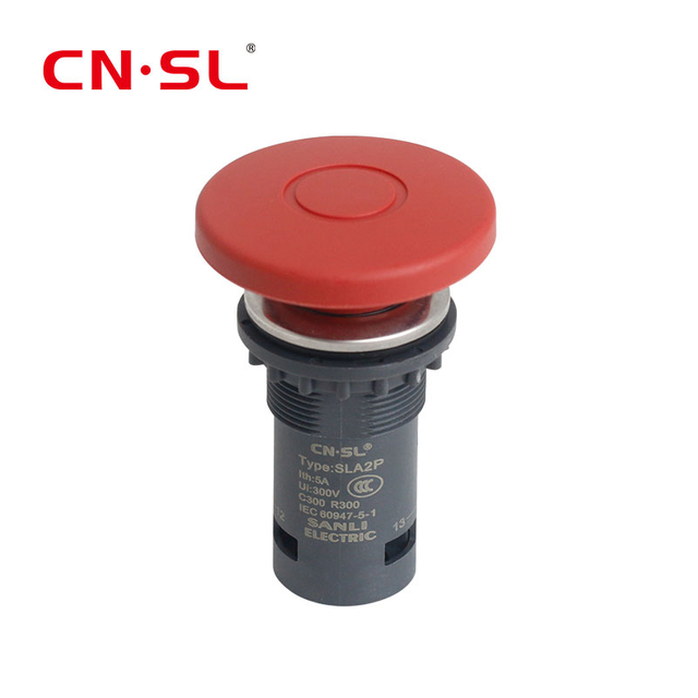 Pint-sized 40mm Diameter Mushroom Head 1NO+1NC Pushbutton