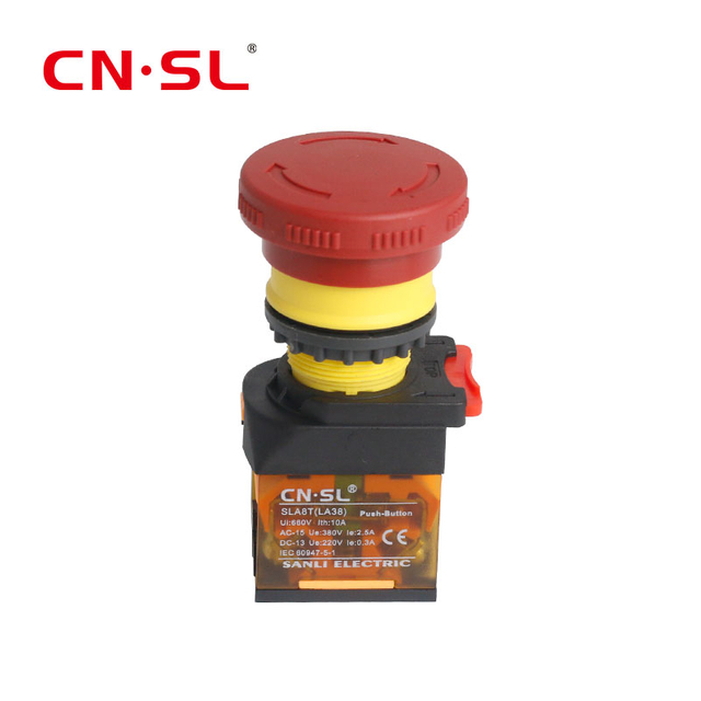 22MM Lock Rotation Release Emergency Press On Off Push Button Switch Pc Power Switch