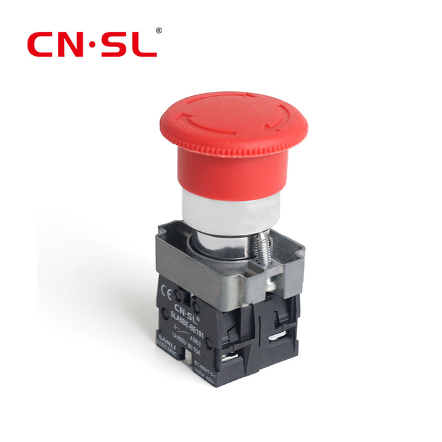 Emergency Stop Button 22mm IP65 Electrical Latching Red Mushroom Head Turn To Release Push Buttons Switches