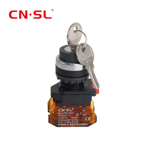 High Quality 2 Position 1No1NC Key Lock Selector Metal Plastic Momentary Button Switch