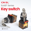 High Security 22mm Diameter 10A 250V AC 3 Way 3 Position Latching Door Release Elevator Key Lock Rotary Selector Switch