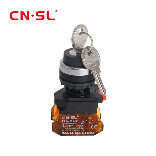 3 Position Key Switch 22mm Electrical Push Button Switch Motorcycle Waterproof design On Off Selector