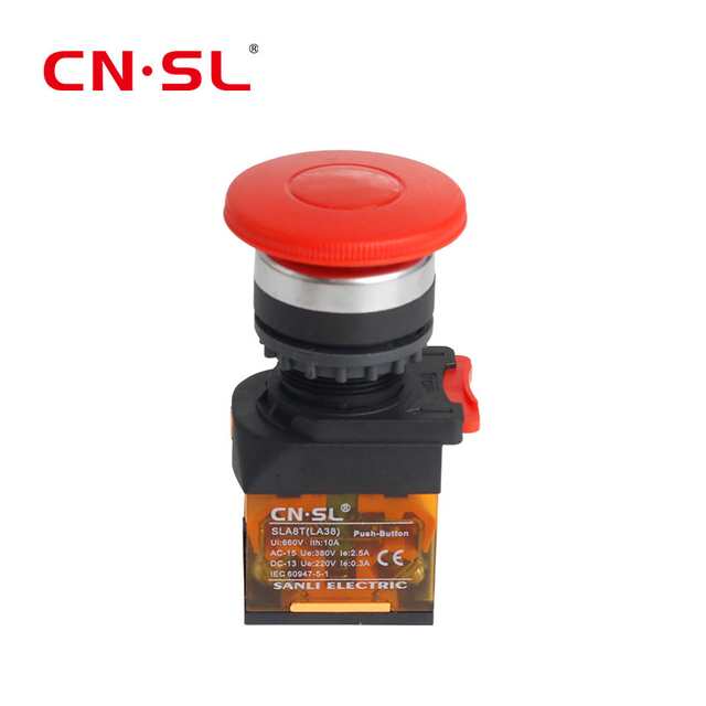 Hot Selling Mushroom Head Push Button Switch For Power Electrical Equipment Switchgear