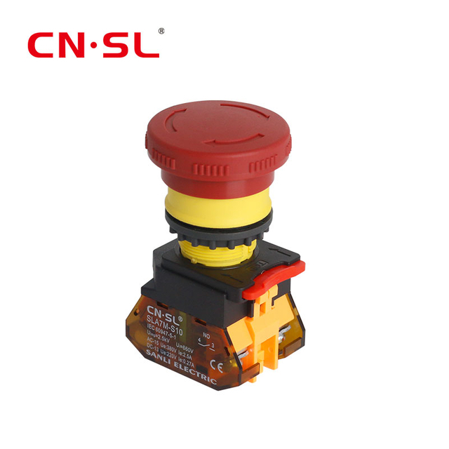 Emergency Stop Button OEM 22mm IP65 Waterproof Electrical Momentary E-stop Red Mushroom Head Push Buttons Switches