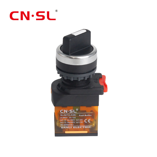 Industry Use Selector Knob Switch 2Positions Self-lock 1NO1NC ON OFF