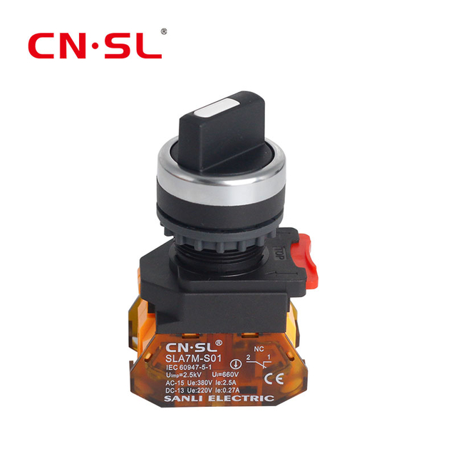 Plastic Push Button 22mm 1no 1nc 3 Position Selector Rotary Selector Switch