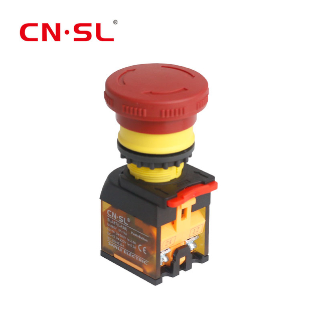 22MM Lock Rotation Release Emergency Press On Off Push Button Switch Pc Power Switch